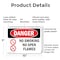 Signmission No Smoking No Open Flames Danger Sign, Plastic, 10in W x 7in L, 2PK OS-2PACK-DS-P-710-L-1491 - alternate 7